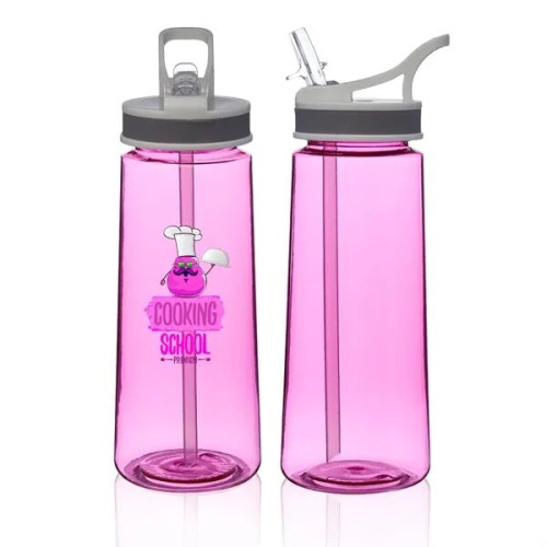 22 oz. Sports Water Bottle With Straw