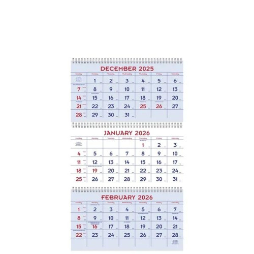 Commercial Planners Calendar - Red & Blue
