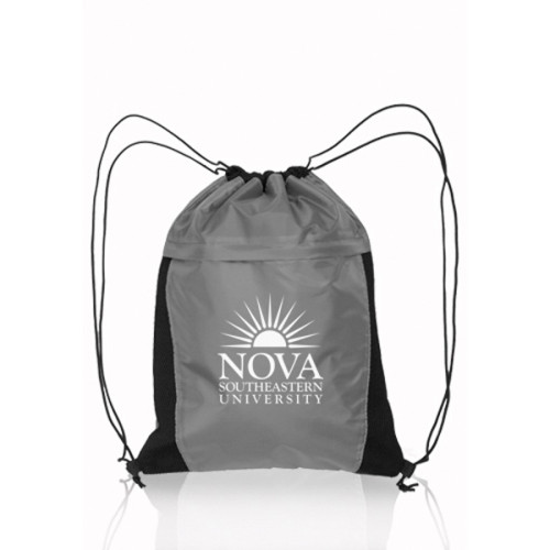 Mesh Accent Drawstring Backpacks