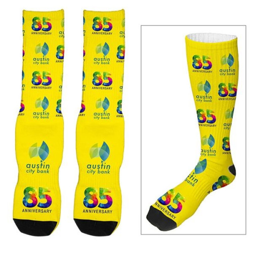 Dye Sublimated Crew (Athletic) Socks (Pair)