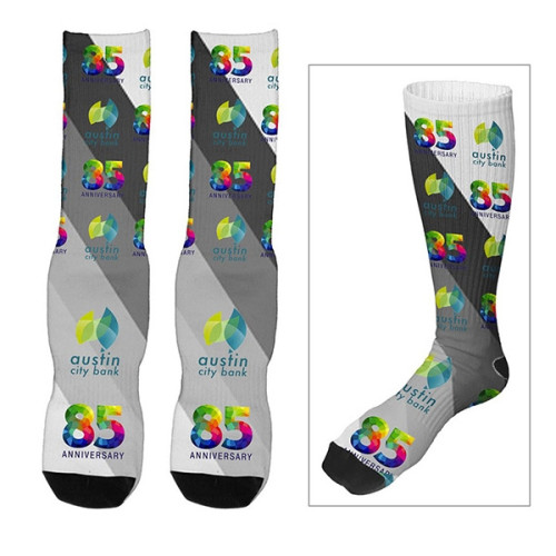 Dye Sublimated Crew (Athletic) Socks (Pair)