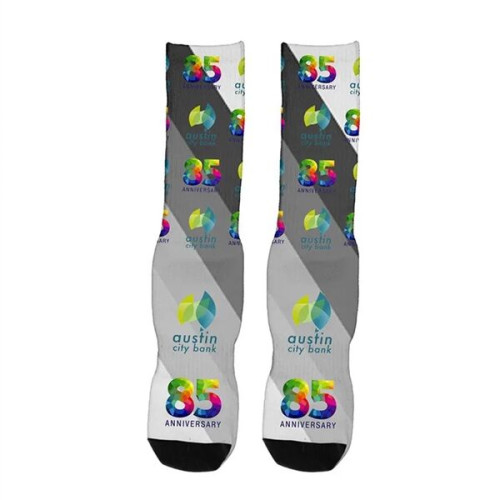 Dye Sublimated Crew (Athletic) Socks (Pair)
