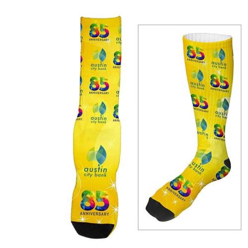 Dye Sublimated Crew (Athletic) Socks (Pair)