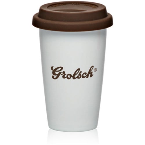 11 oz. Double Wall Ceramic Tumblers with Lid