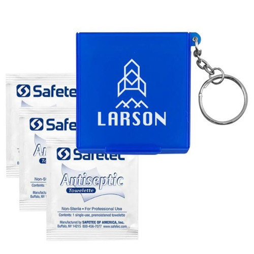 Antiseptic Wipes in Carrying Case Keychain
