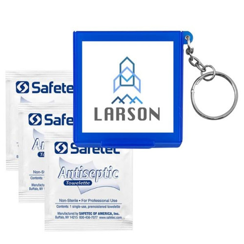 Antiseptic Wipes in Carrying Case Keychain