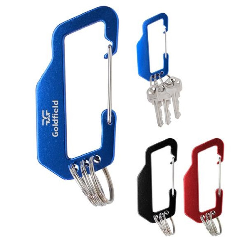 Aluminum Carabiner With Triple Split Ring