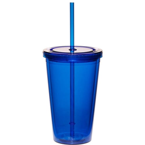 16 oz. Double Wall Acrylic Tumbler with Straw