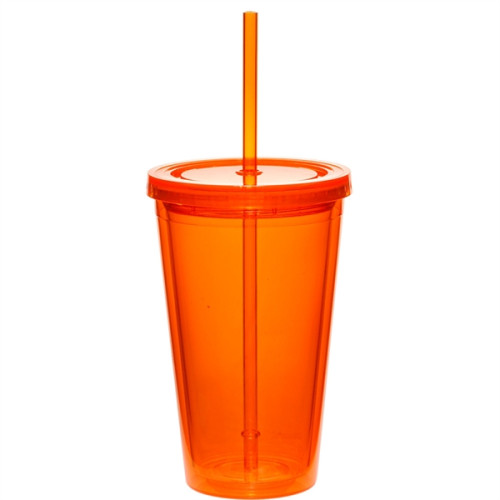 16 oz. Double Wall Acrylic Tumbler with Straw