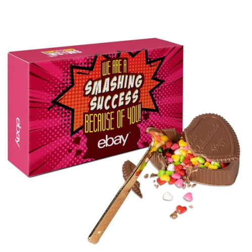 Smash Chocolate with Candy Hearts