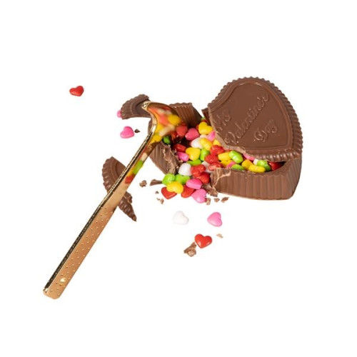 Smash Chocolate with Candy Hearts