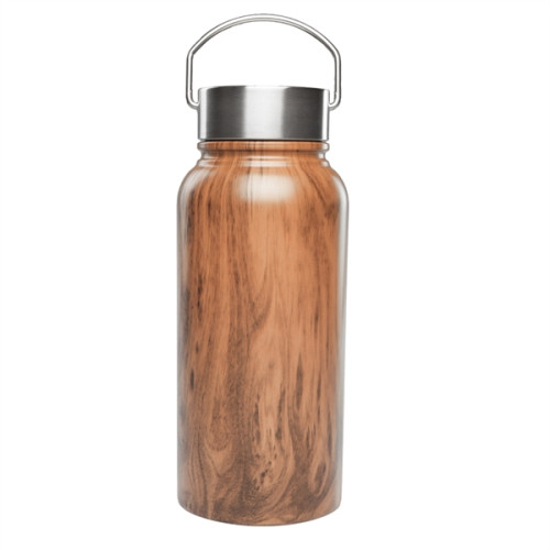 30 oz. Large Wood Coated Stainless Steel Water Bottles