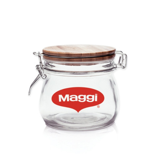 16 oz Glass Candy Jars with Wire Wooden Lids