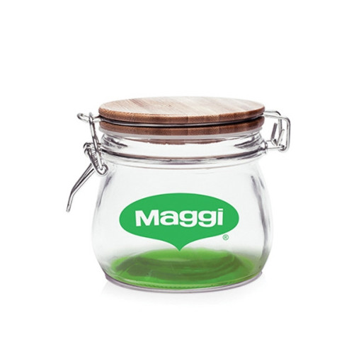 16 oz Glass Candy Jars with Wire Wooden Lids