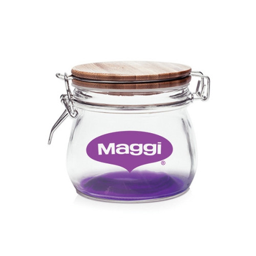 16 oz Glass Candy Jars with Wire Wooden Lids