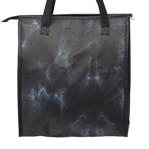Marble Insulated Tote Bag with Pocket