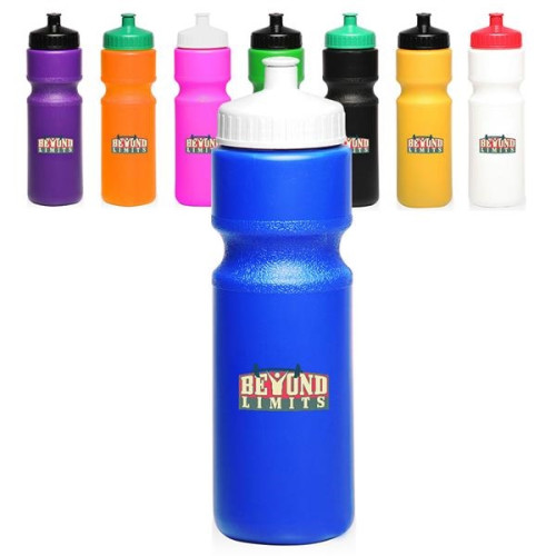 28 oz. Push Cap Plastic Water Bottle