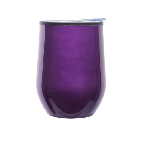 12 oz. Shelby Stemless Wine Glass with lid