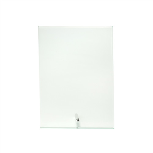 Small Jade Glass Plaque Award with Stand