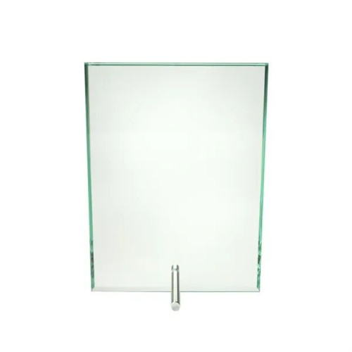 Small Jade Glass Plaque Award with Stand