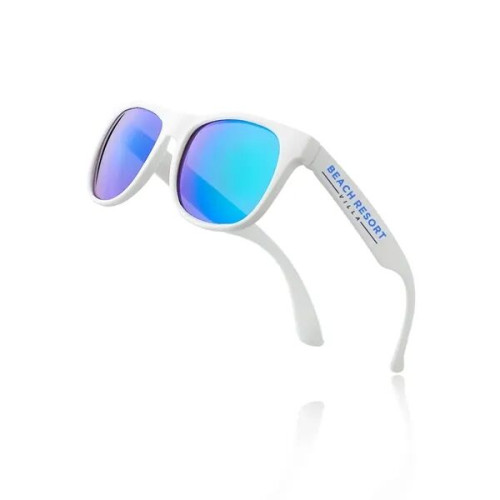 Color Lens Sunglasses with White Frames