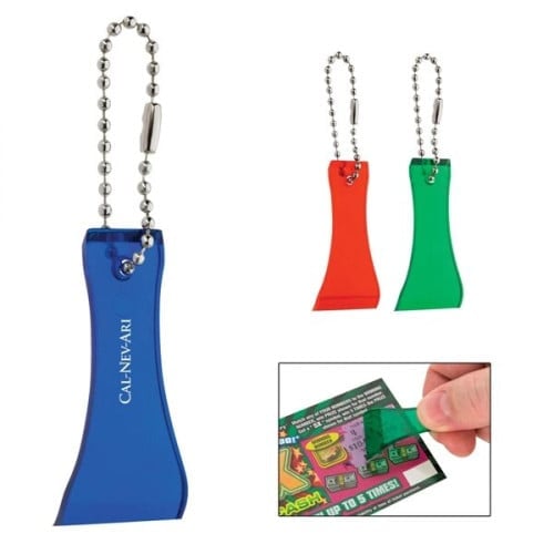 Lottery Scratcher With Bead Chain