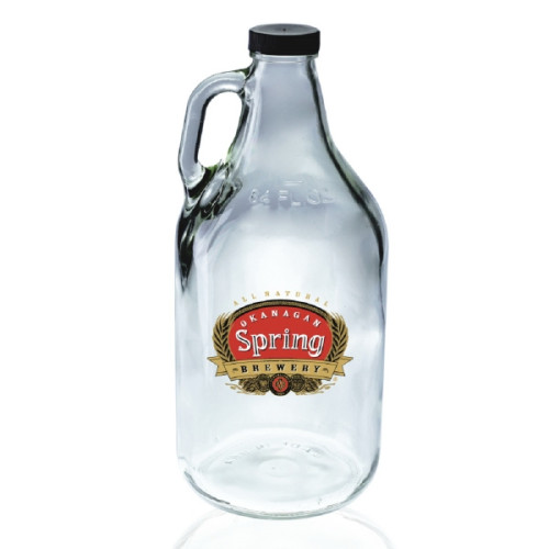 64 oz. Clear Glass Beer Growlers