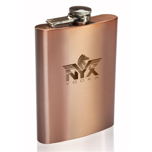 8 oz. Gran Torino Copper Coated Hip Flask