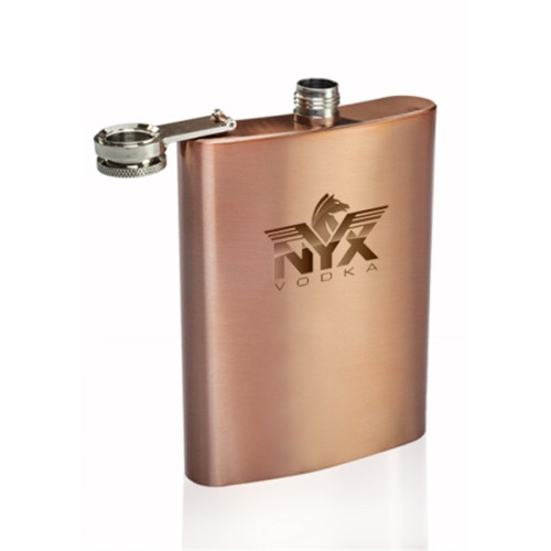 8 oz. Gran Torino Copper Coated Hip Flask