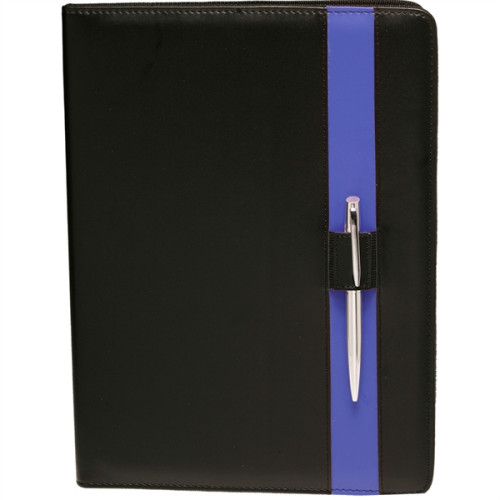Color Block Black Leather Portfolios