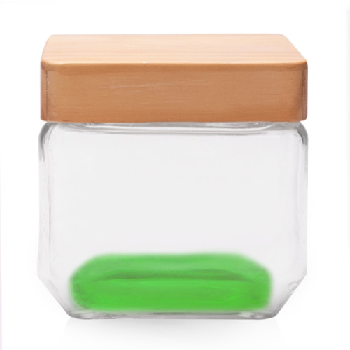 27 oz. Glass Candy Jars with Wooden Lid