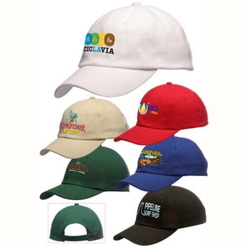 6 Panel Unconstructed Brushed Cotton Caps