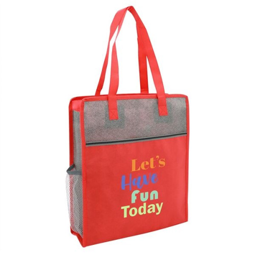 Color Basics Heathered Non-Woven Tote Bag