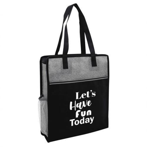 Color Basics Heathered Non-Woven Tote Bag