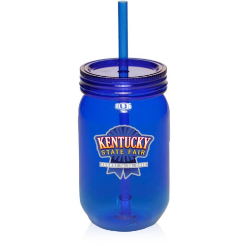 24 oz plastic mason jars with straw