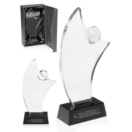 Baseball Crystal Glass Awards