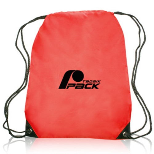 Black Trim Drawstring Bag