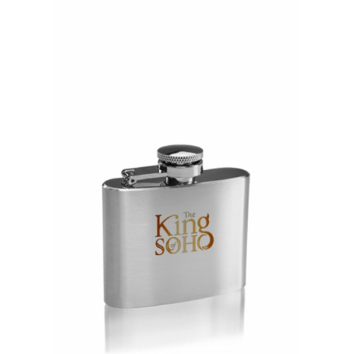 2 oz Heron Brushed Finish Stainless Steel Hip Flask