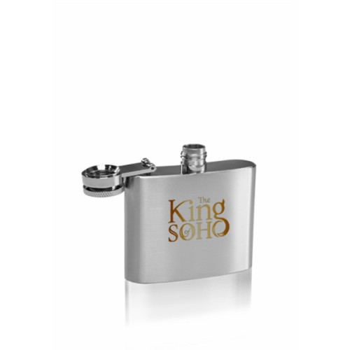 2 oz Heron Brushed Finish Stainless Steel Hip Flask