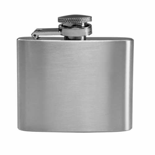 2 oz Heron Brushed Finish Stainless Steel Hip Flask