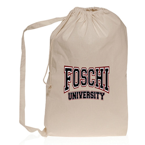 Collegiate Natural Cotton Laundry Bags