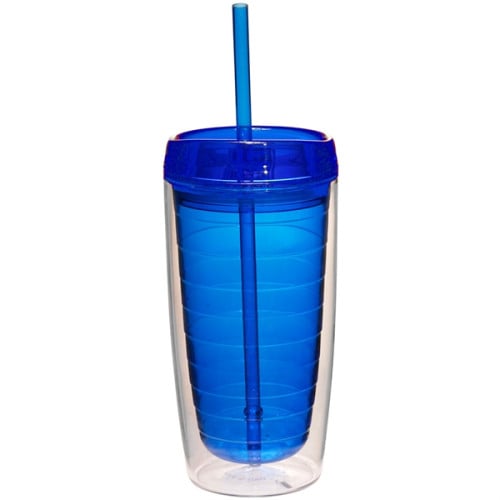 16 oz. Double Wall Acrylic Tumblers With Straw