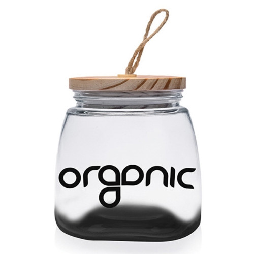 64 oz. Glass Candy Jars with Suction Wooden Lid