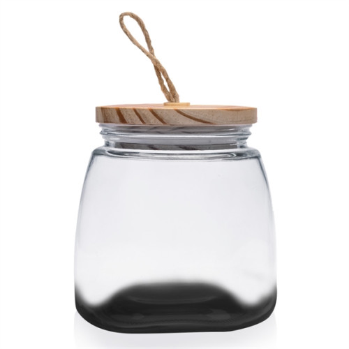 64 oz. Glass Candy Jars with Suction Wooden Lid
