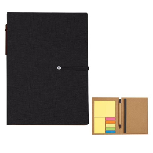 Notebook With Sticky Notes And Pen