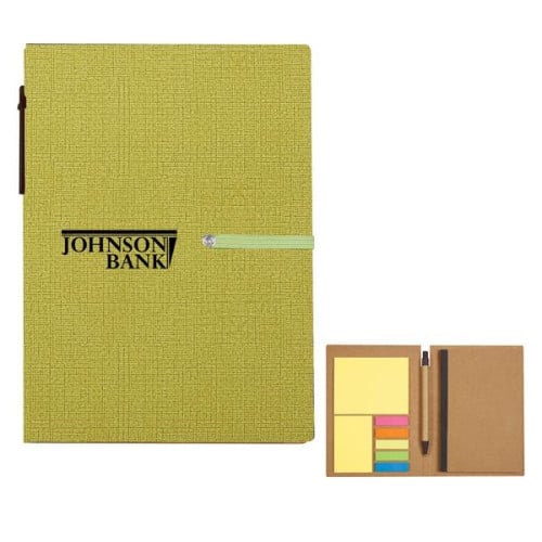 Notebook With Sticky Notes And Pen