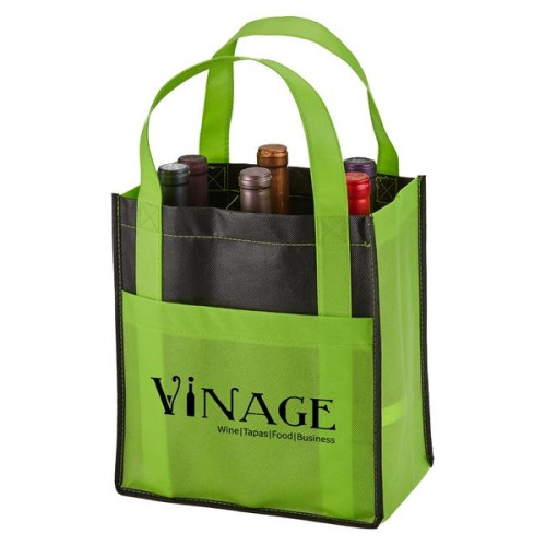 Toscana Six Bottle Non-Woven Wine Tote
