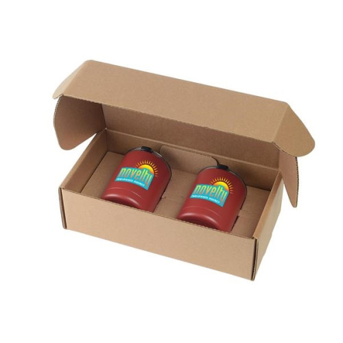 10 Oz. Stainless Steel Low Ball Glass Gift Box Set