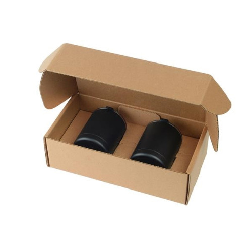 10 Oz. Stainless Steel Low Ball Glass Gift Box Set