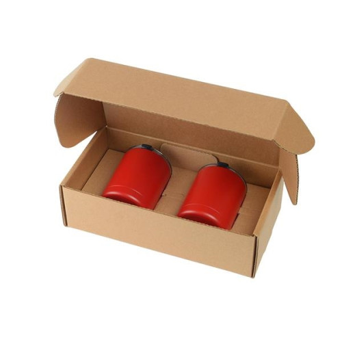 10 Oz. Stainless Steel Low Ball Glass Gift Box Set